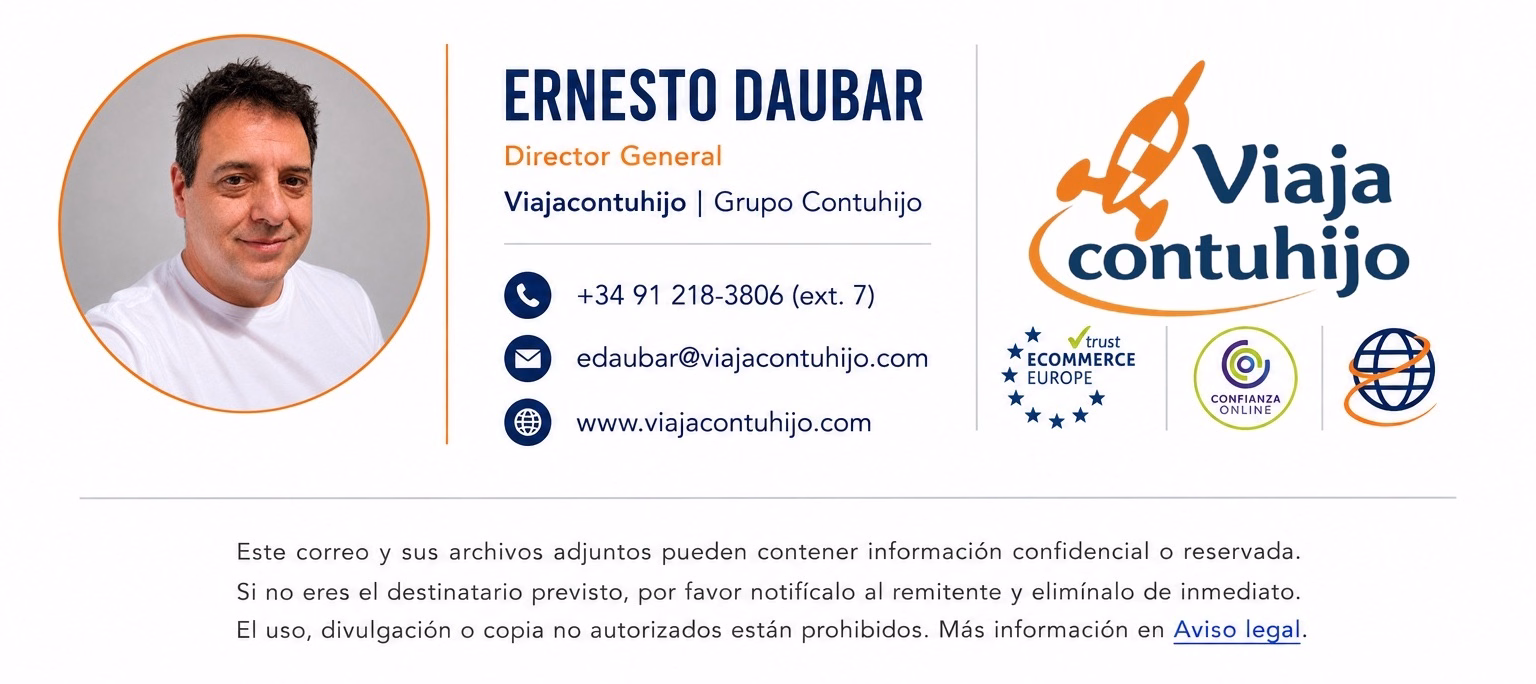 Soy Ernesto Daubar de Contuhijo. Sensacionales viajes para niños